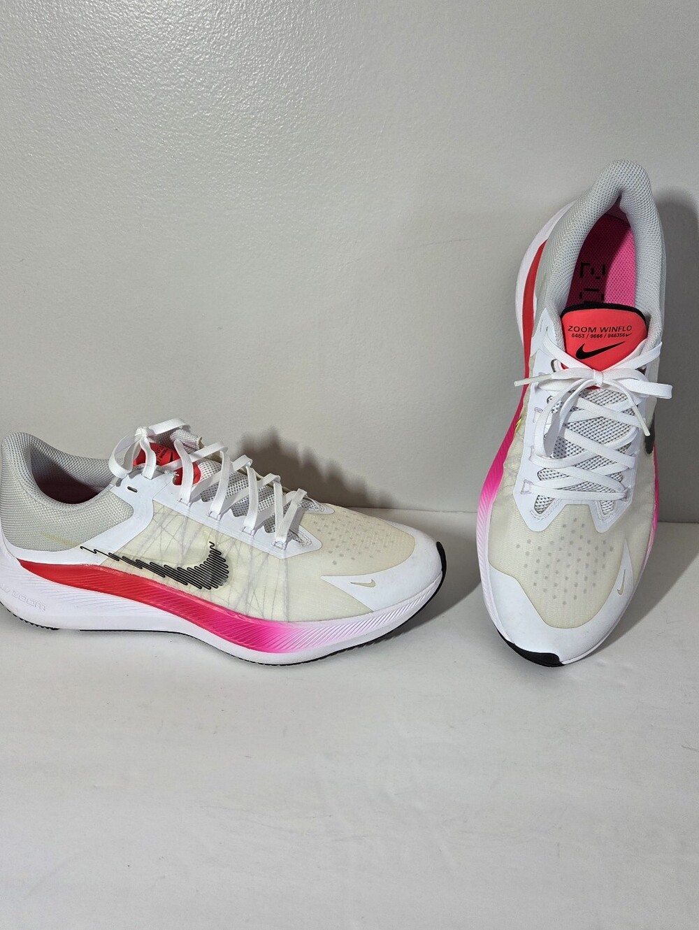 Nike Zoom Winflo 8 Rawdacious White Bright Crimson CW3419-100 Mens 11.5 New neve